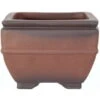 Bonsaischale 16x16x11.5cm Antik-Braun Quadratisch Unglasiert -Bonsai Verkaufe h16 912 ab