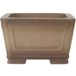 Bonsaischale 19.5x19.5x12cm Antik-Grau Quadratisch Unglasiert