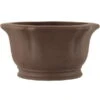 Bonsaischale 21x21x11cm Dunkelbraun Rund Unglasiert -Bonsai Verkaufe h21 604 db