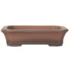Bonsaischale 26x20.5x6.5cm Antik-Braun Rechteckig Unglasiert -Bonsai Verkaufe h26 030 ab