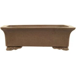 Bonsaischale 25.5x19x8cm Grau Rechteckig Unglasiert