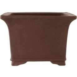 Bonsaischale 28x28x19cm Dunkelbraun Quadratisch Unglasiert