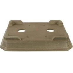 Bonsaischale 30x25x5.5cm Antik-Grau Rechteckig Unglasiert -Bonsai Verkaufe h30 152 ag2