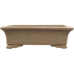 Bonsaischale 30x21.5x9cm Grau Rechteckig Unglasiert