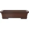 Bonsaischale 30x24x7.5cm Antik-Braun Rechteckig Unglasiert