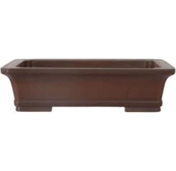 Bonsaischale 30x24x7.5cm Antik-Braun Rechteckig Unglasiert