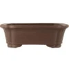 Bonsaischale 29.5x23.5x9.5cm Dunkelbraun Rechteckig Unglasiert -Bonsai Verkaufe h30 197 db