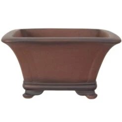 Bonsaischale 30x30x18cm Antik-Braun Quadratisch Unglasiert