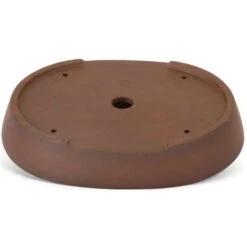 Bonsaischale 33x25.5x5.5cm Antik-Braun Oval Unglasiert -Bonsai Verkaufe h33 442 ab2