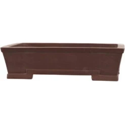 Bonsaischale 33.5x27x9cm Braun Rechteckig Unglasiert