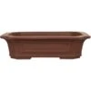 Bonsaischale 33.5x26.5x8.5cm Braun Rechteckig Unglasiert -Bonsai Verkaufe h34 193 b