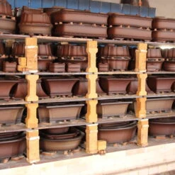 Bonsaischale 33.5x23.5x11.5cm Antik-Grau Rechteckig Unglasiert -Bonsai Verkaufe h34 205 ag5