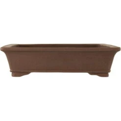 Bonsaischale 35.5x29x9cm Dunkelbraun Rechteckig Unglasiert