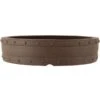 Bonsaischale 37x37x9cm Dunkelbraun Rund Unglasiert