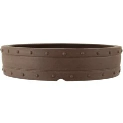 Bonsaischale 37x37x9cm Dunkelbraun Rund Unglasiert