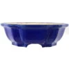 Bonsaischale 39x39x12.5cm Blau-Dunkel Sechseckig Glasiert -Bonsai Verkaufe h39 921 bd