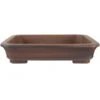 Bonsaischale 40.5x32.5x8.5cm Antik-Braun Rechteckig Unglasiert