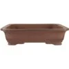 Bonsaischale 42.5x33.5x11cm Antik-Braun Rechteckig Unglasiert
