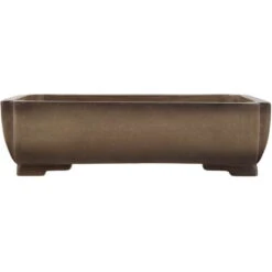 Bonsaischale 46x32.5x13cm Antik-Grau Rechteckig Unglasiert