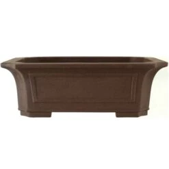 Bonsaischale 50.5x38.5x16.5cm Dunkelbraun Rechteckig Unglasiert