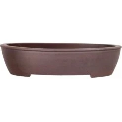 Bonsaischale 53x42x12cm Braun Oval Unglasiert