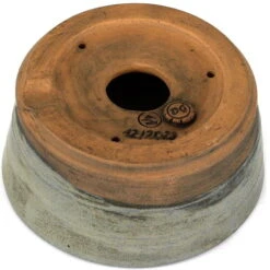 Bonsaischale 16x16.5x7.5cm Stahlblau Rund Glasiert -Bonsai Verkaufe p16ru23012d3