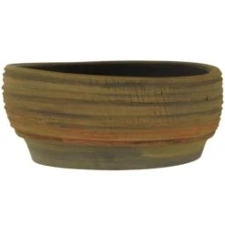 Bonsaischale 16x16x6.5cm Hellbraun Rund Unglasiert -Bonsai Verkaufe p16ru23064a2