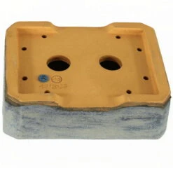 Bonsaischale 23x17.5x7cm Stahlblau Achteckig Glasiert -Bonsai Verkaufe p23oc23019a3