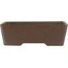 Bonsaischale 15x11x5cm Dunkelbraun Rechteckig Unglasiert -Bonsai Verkaufe s15 026 db