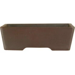 Bonsaischale 15x11x5cm Dunkelbraun Rechteckig Unglasiert
