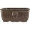 Bonsaischale 20.5x20.5x9cm Dunkelbraun Quadratisch Unglasiert -Bonsai Verkaufe s21 831 db