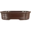 Bonsaischale 26x20x6.5cm Dunkelbraun Rechteckig Unglasiert -Bonsai Verkaufe s26 021 db