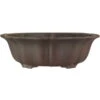 Bonsaischale 27x27x8.5cm Dunkelbraun Achteckig Unglasiert -Bonsai Verkaufe s27 823 db