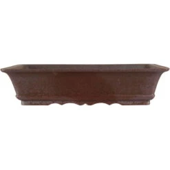 Bonsaischale 37.5x27x8.5cm Dunkelbraun Rechteckig Unglasiert