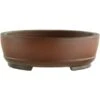 Bonsaischale 11x8.5x3.5cm Masteredition Antik Braun Oval Unglasiert