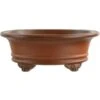 Bonsaischale 17.5x14x6.5cm Masteredition Antik Braun Oval Unglasiert -Bonsai Verkaufe y18 425 b