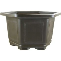 Bonsaischale 41.5x41.3x25cm Dunkelbraun Sechseckig Kunststoff